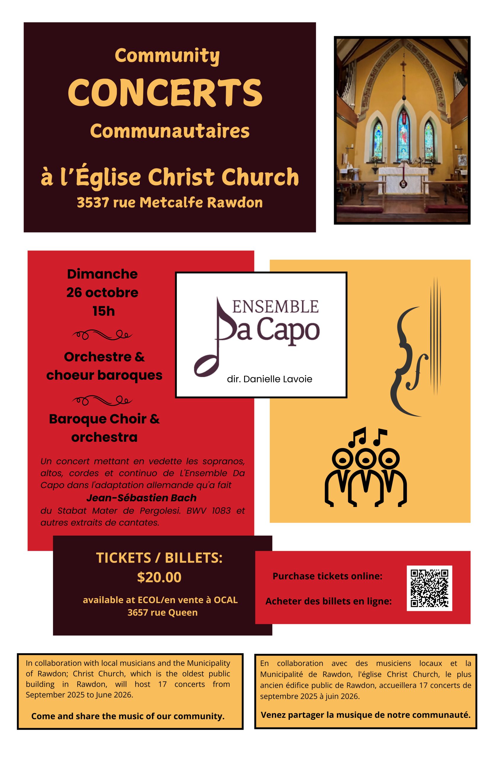 Concert communautaire à l'église Christ Church - Rawdon